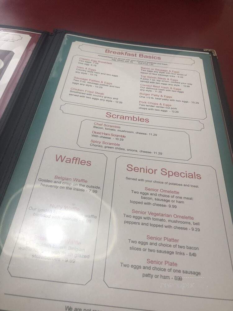 Rae's Cafe - La Mesa, CA menu_pic