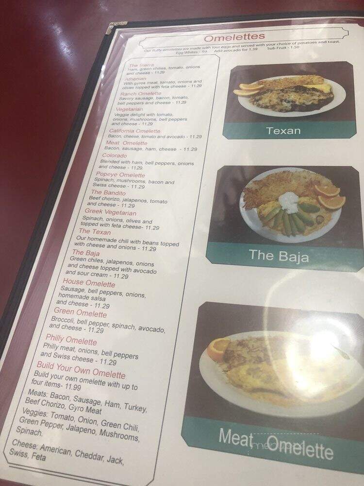 Rae's Cafe - La Mesa, CA menu_pic