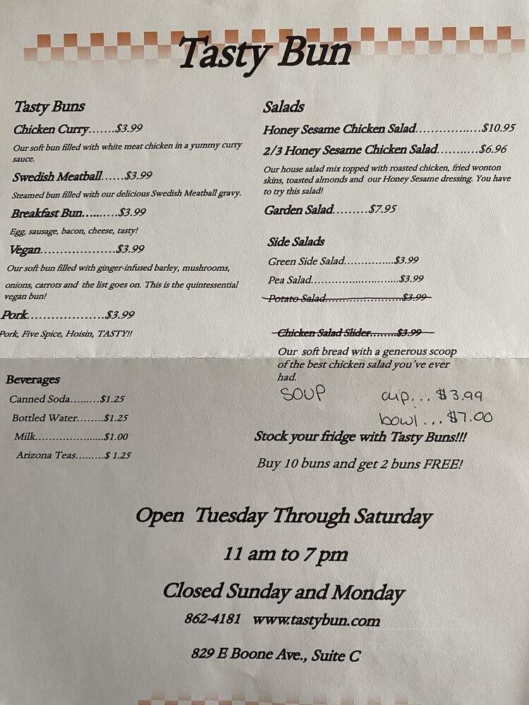 Tasty Bun - Spokane, WA menu_pic