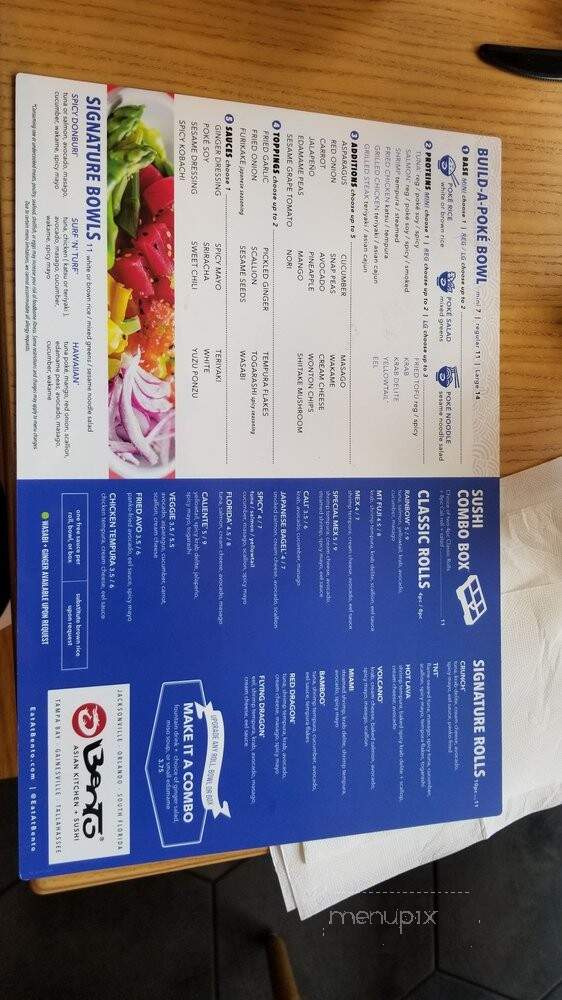 Bento Asian Kitchen + Sushi - Kissimmee, FL menu_pic