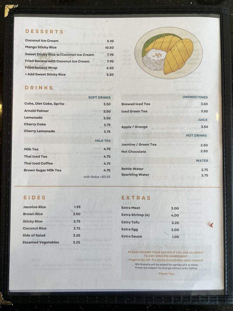 Siam Casa - Irwindale, CA menu_pic