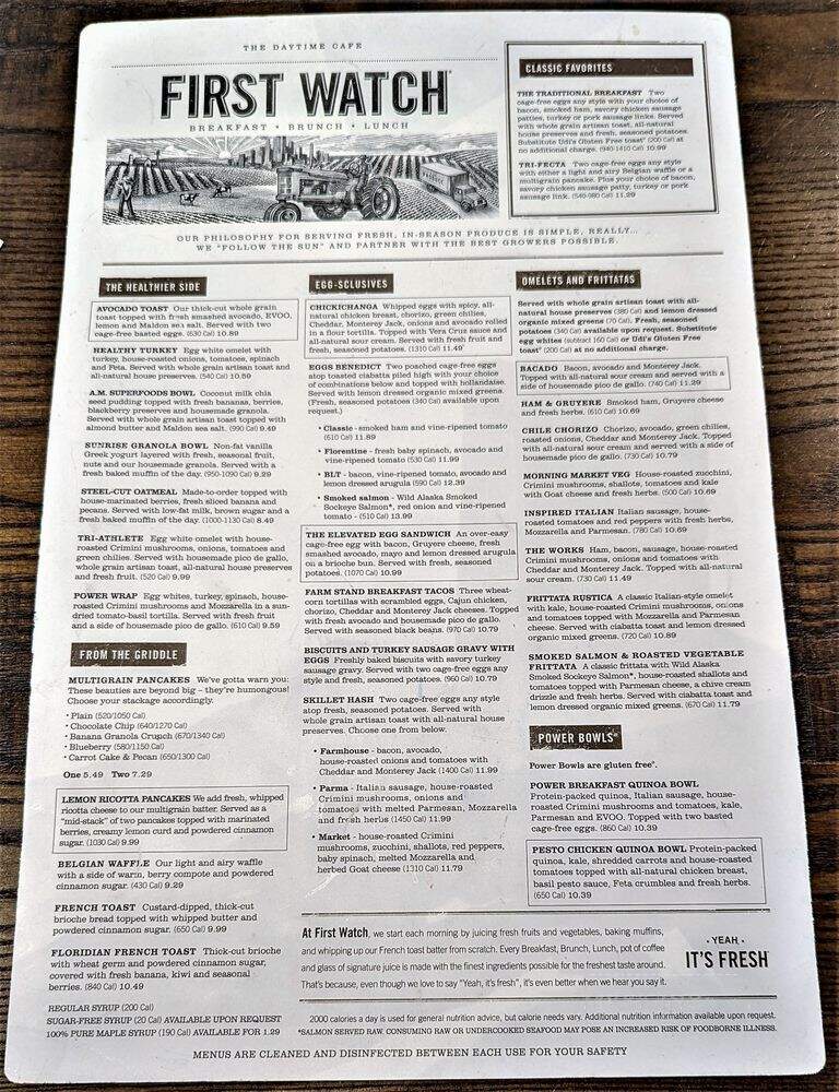 First Watch - Virginia Beach, VA menu_pic