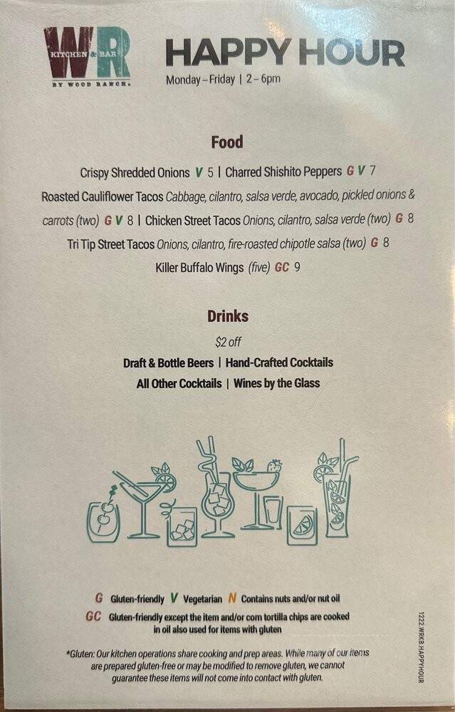 WR Kitchen & Bar - Laguna Niguel, CA menu_pic