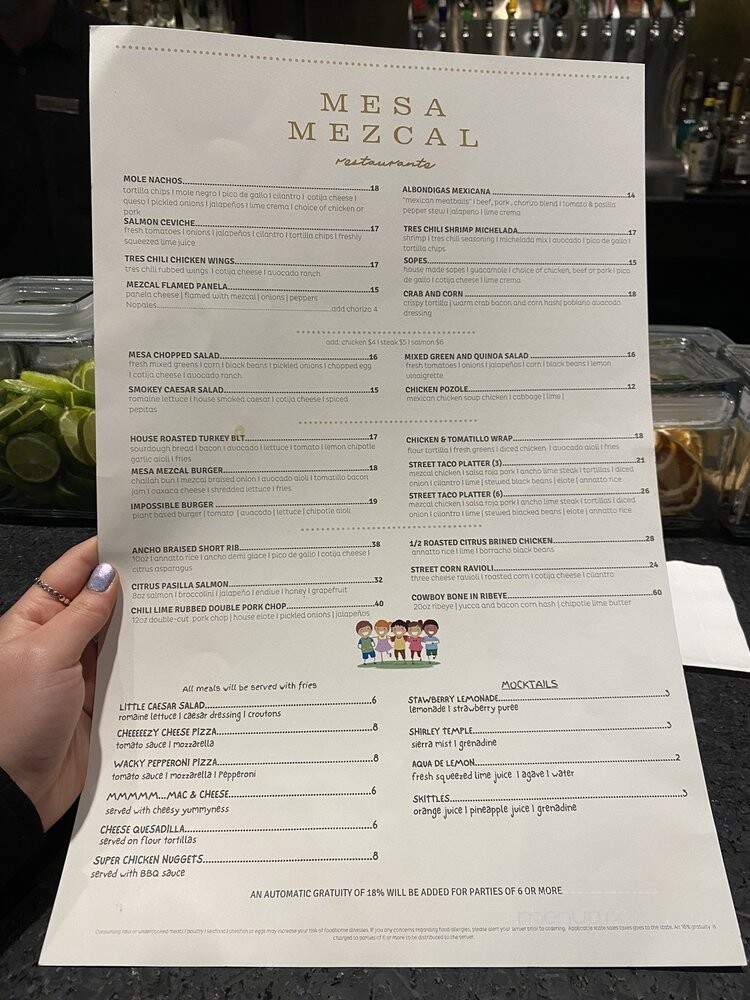 Mesa Mezcal - Irving, TX menu_pic