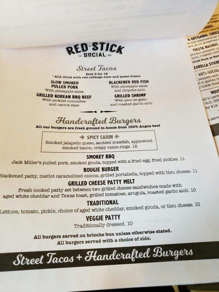 Red Stick Social - Baton Rouge, LA menu_pic