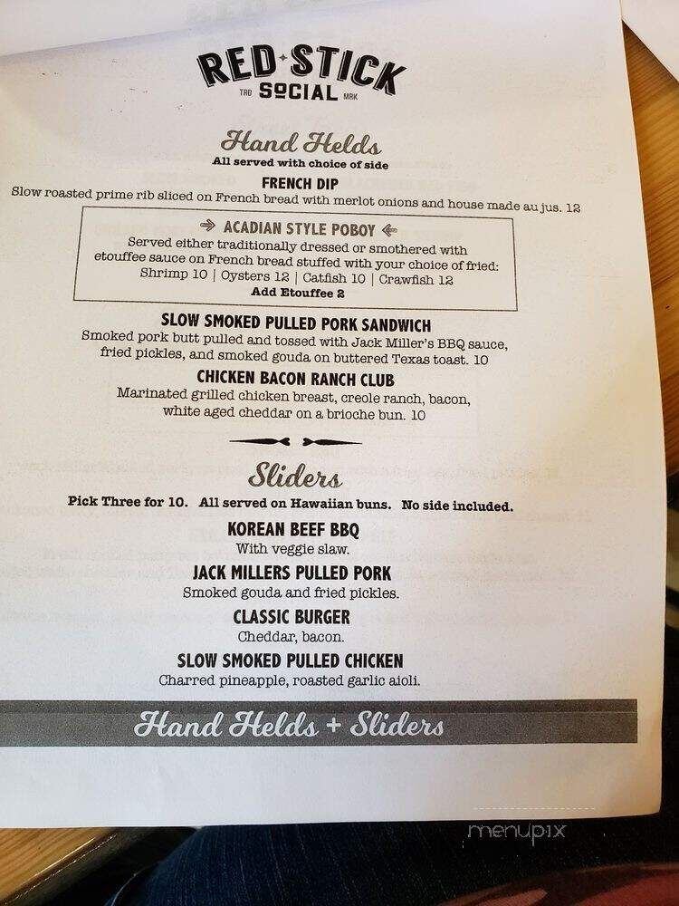 Red Stick Social - Baton Rouge, LA menu_pic