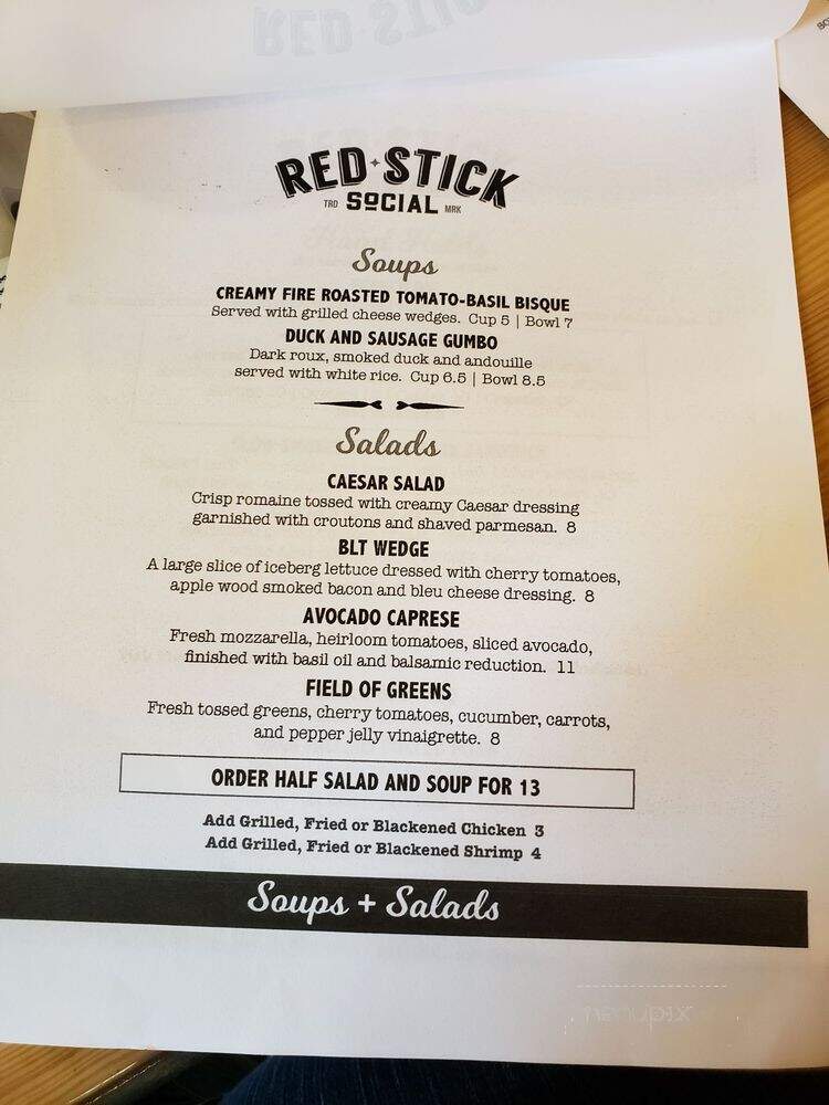 Red Stick Social - Baton Rouge, LA menu_pic