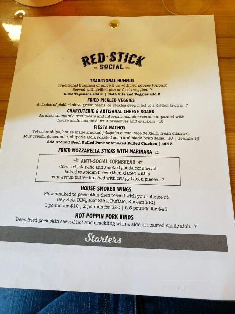 Red Stick Social - Baton Rouge, LA menu_pic