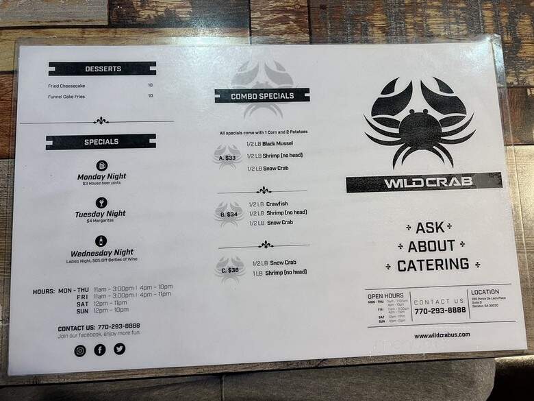 Wild Crab - Decatur, GA menu_pic