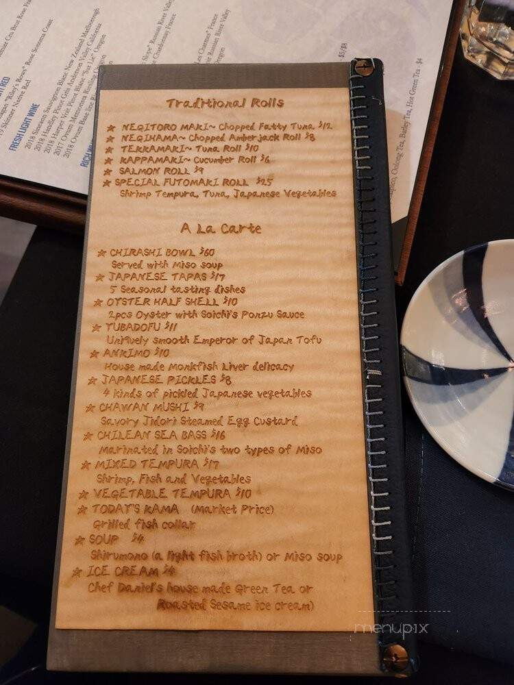 Soichi Sushi - San Diego, CA menu_pic