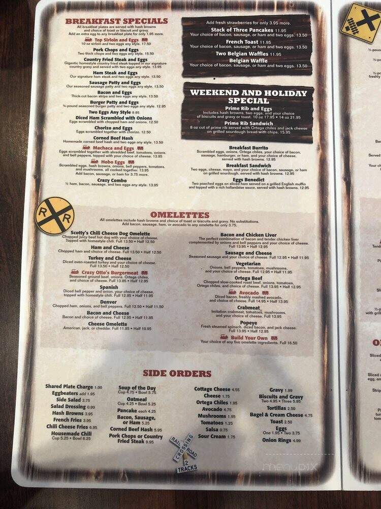 Crazy Otto's Diner - Valencia, CA menu_pic