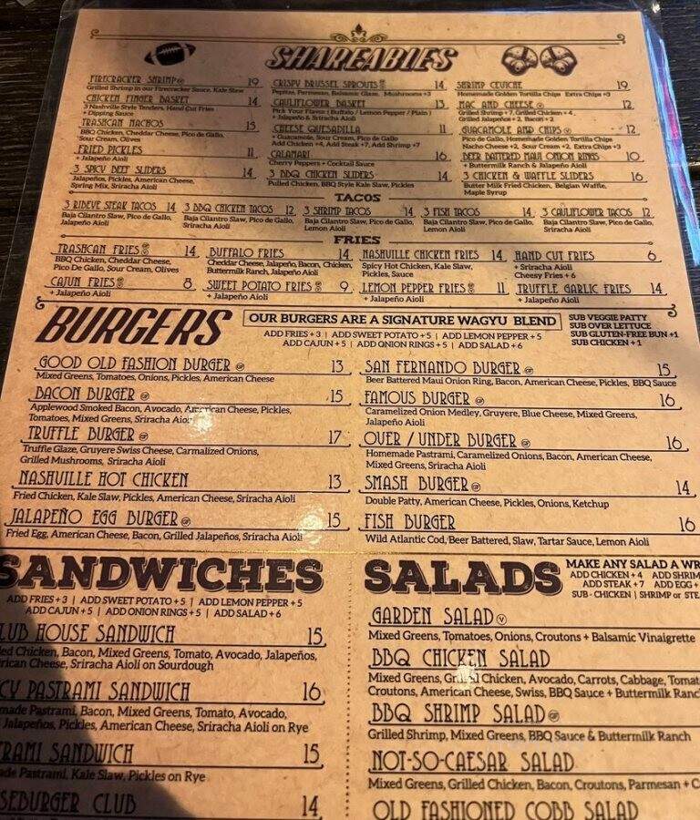 Over Under Public House - Burbank, CA menu_pic