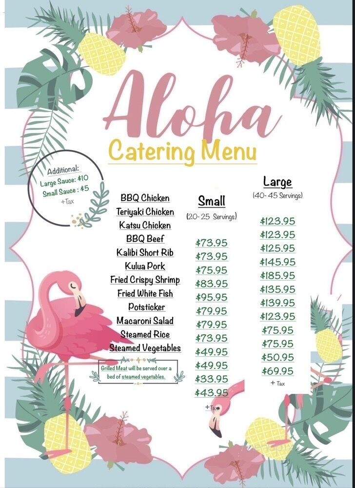 Aloha express - Visalia, CA menu_pic