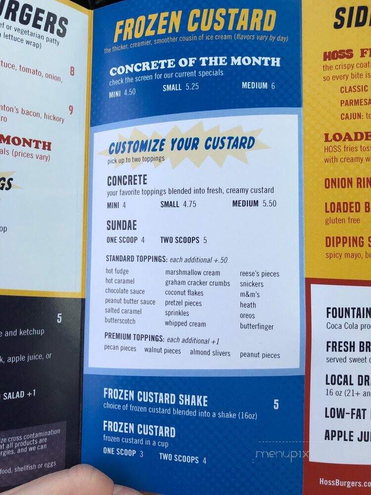 Hoss' Loaded Burger Shop - Nolensville, TN menu_pic
