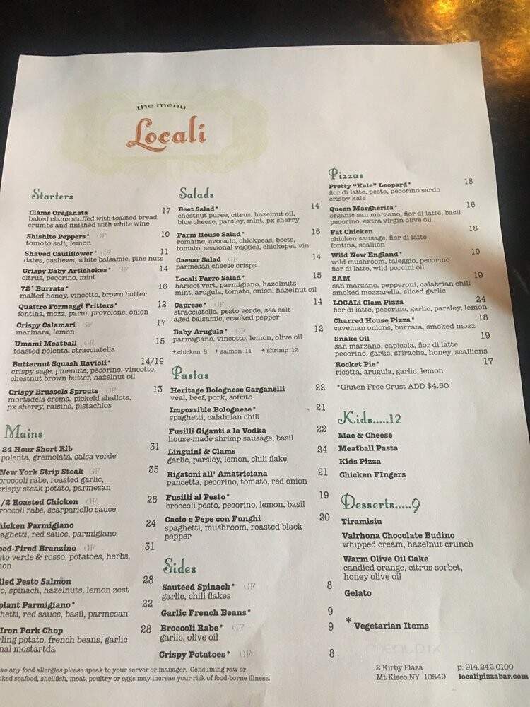 Locali Pizza Bar & Kitchen - Mount Kisco, NY