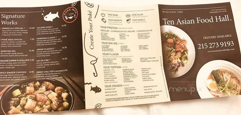 Ten Asian Food Hall - Philadelphia, PA menu_pic