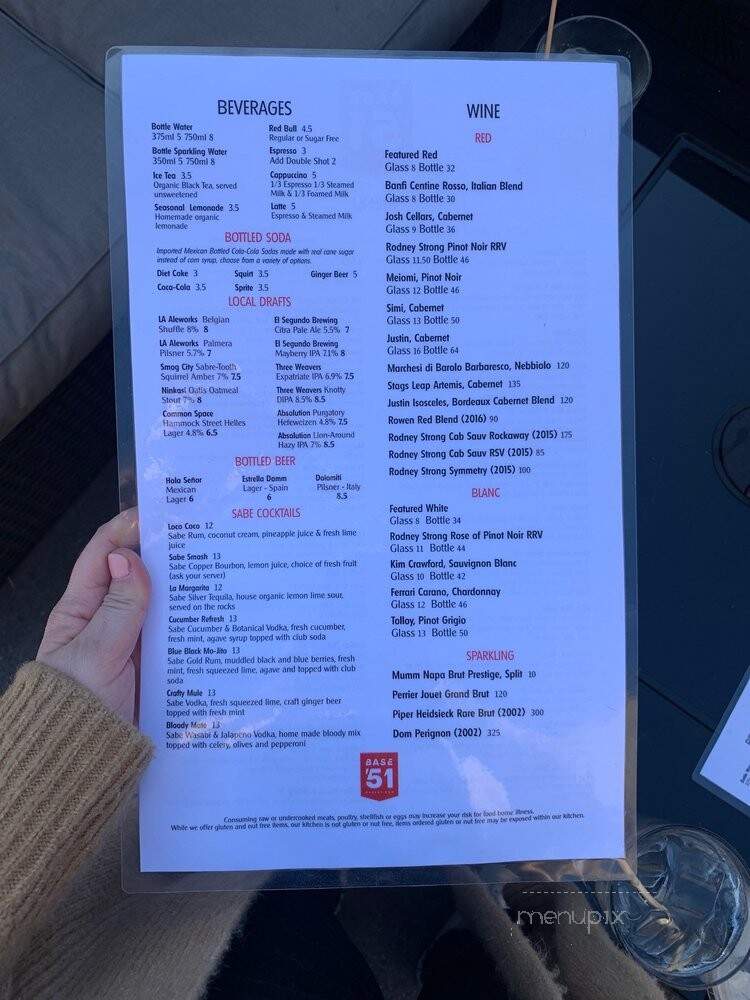 Base51 - Hawthorne, CA menu_pic