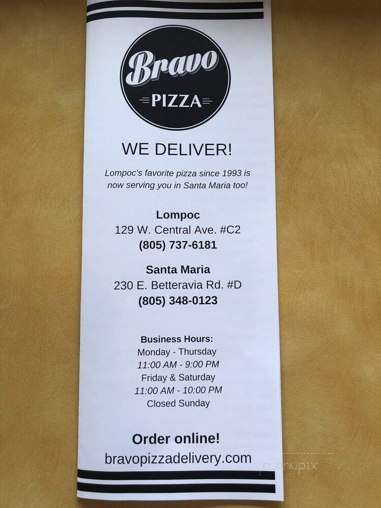Bravo Pizza - Santa Maria, CA