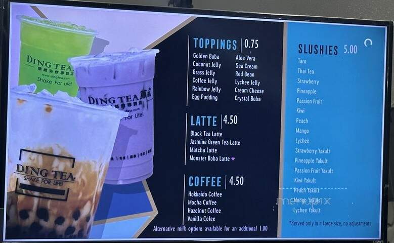 Ding Tea Irvine - Irvine, CA menu_pic