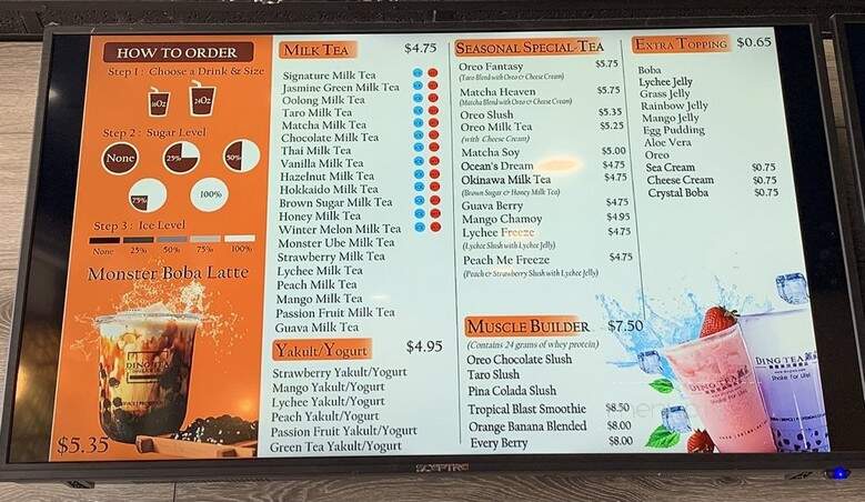 Ding Tea Cypress - Cypress, CA menu_pic