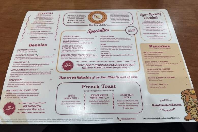 Ruby Slipper Cafe - Metairie, LA menu_pic