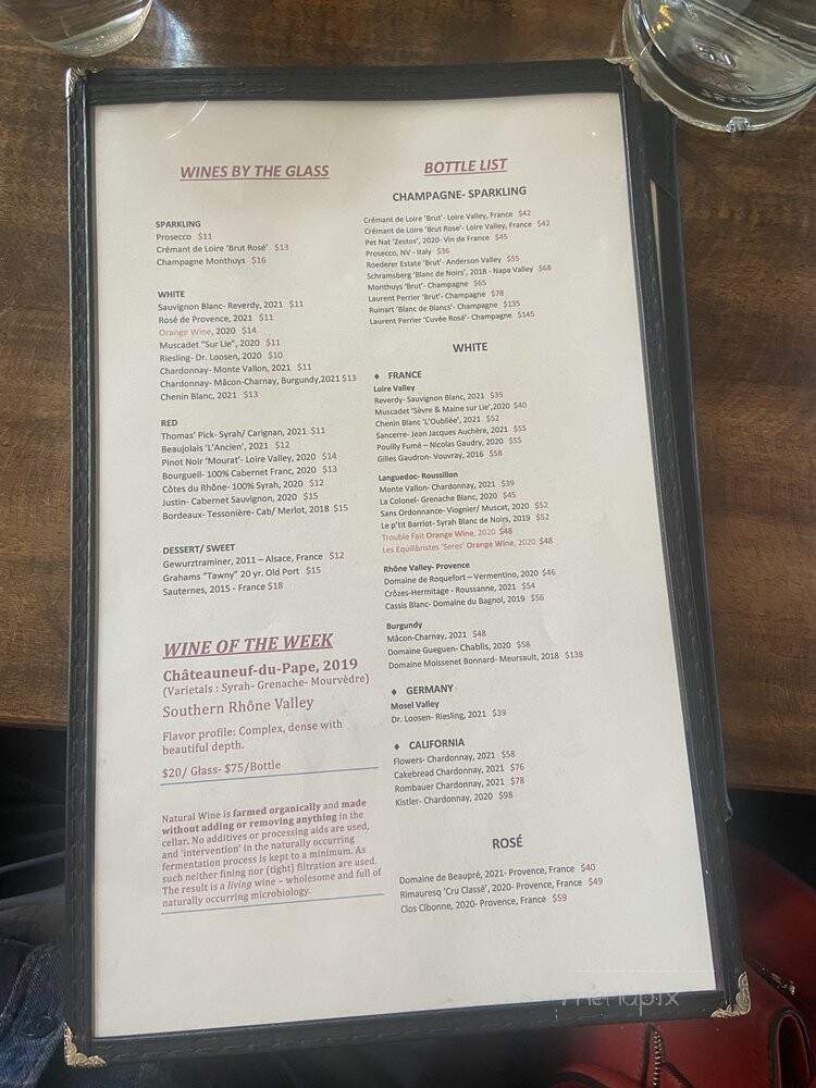 La Buvette Bistro - San Pedro, CA menu_pic