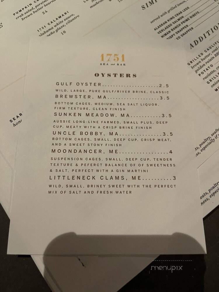 1751 Sea and Bar - Houston, TX menu_pic