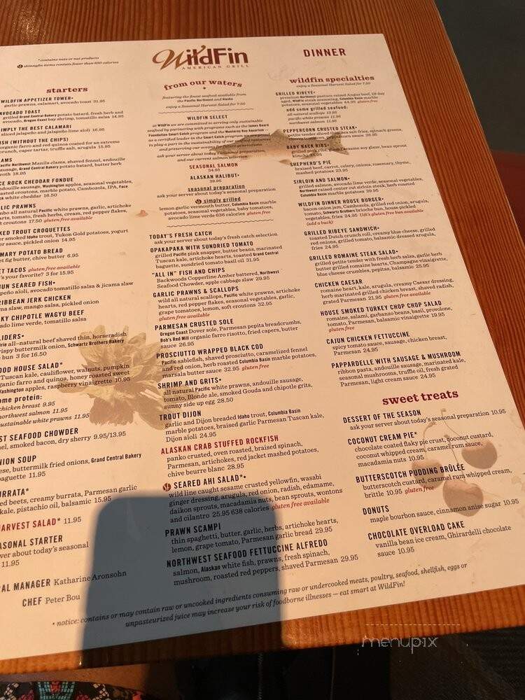 WildFin American Grill - Beaverton, OR menu_pic