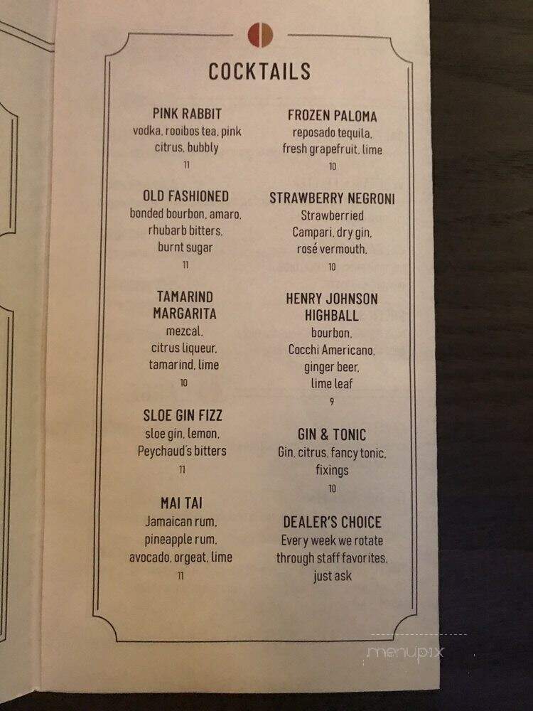 Stone Fox - Chicago, IL menu_pic