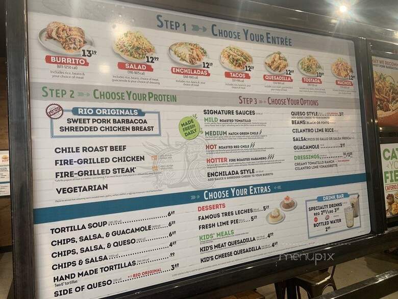 Cafe Rio - Yorba Linda, CA menu_pic