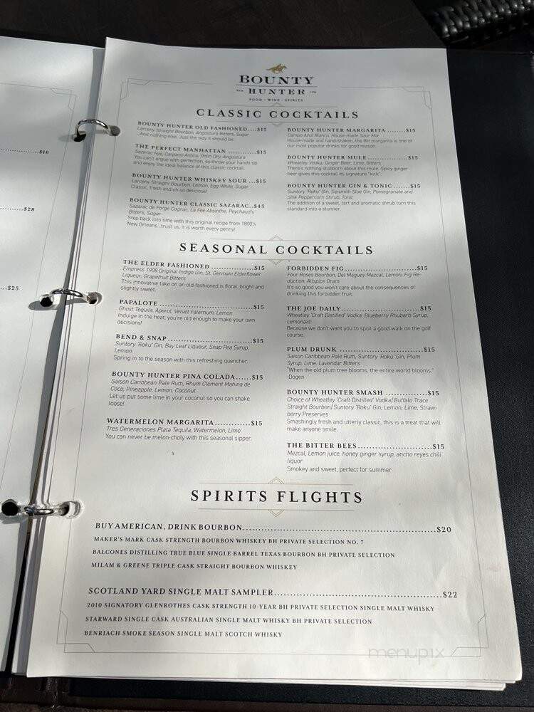 Bounty Hunter Walnut Creek - Walnut Creek, CA menu_pic