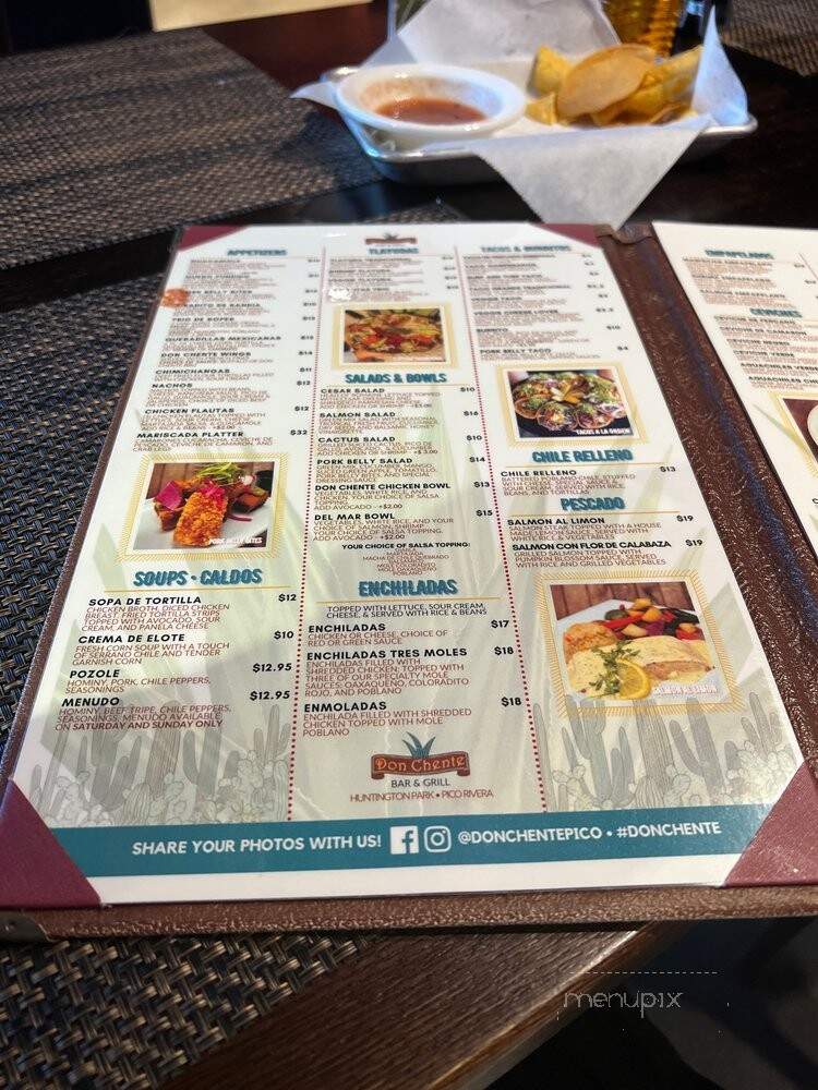 Don Chente Bar & Grill - Pico Rivera, CA menu_pic