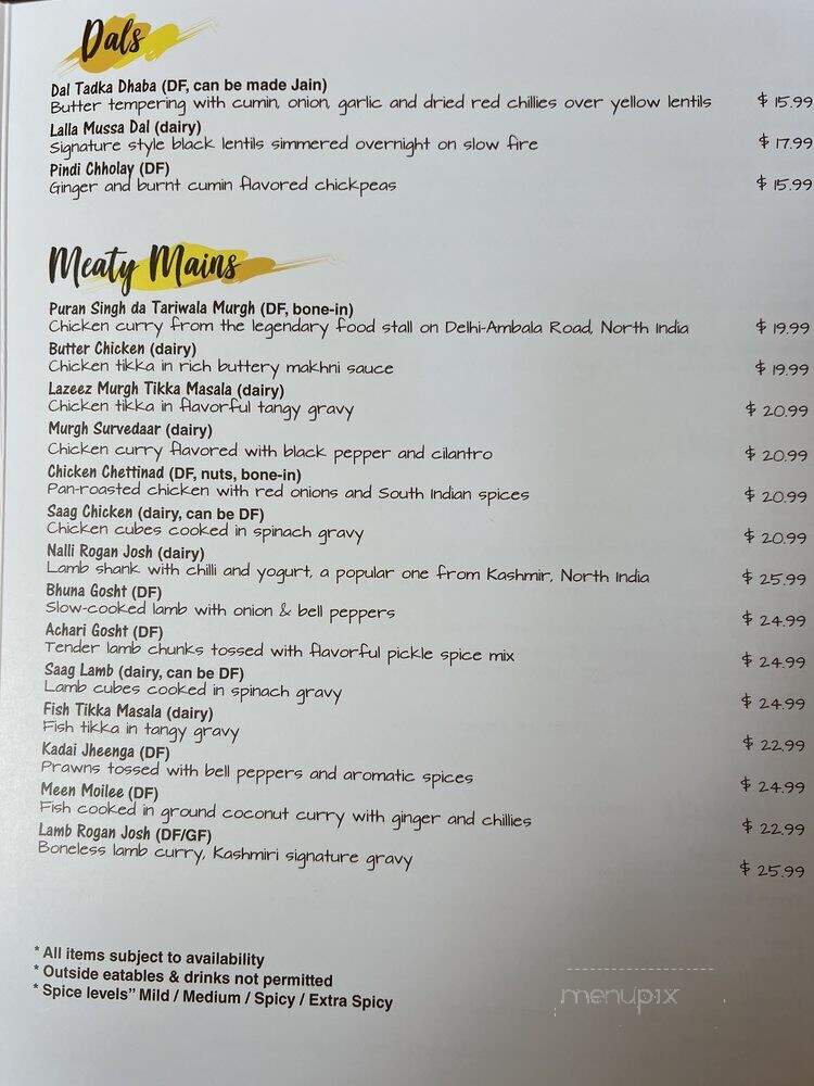 The Yellow Chilli - Tustin, CA menu_pic