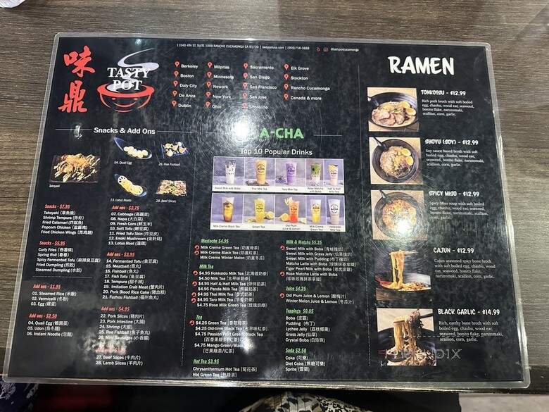 Tasty Pot - Rancho Cucamonga, CA menu_pic