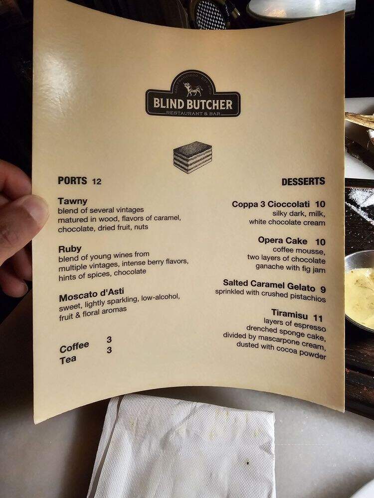 Blind Butcher - San Francisco, CA menu_pic