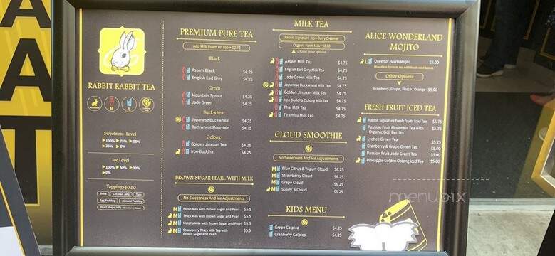 Rabbit Rabbit Tea - New York, NY menu_pic