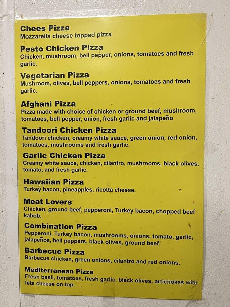 Ghazni Afghan Kabobs & Catering - Hayward, CA menu_pic