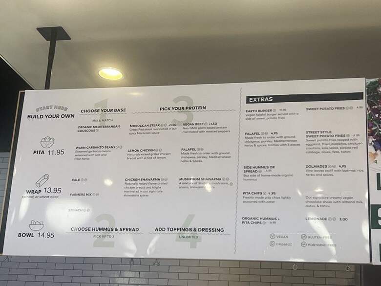 Hummus Republic - Burbank, CA menu_pic