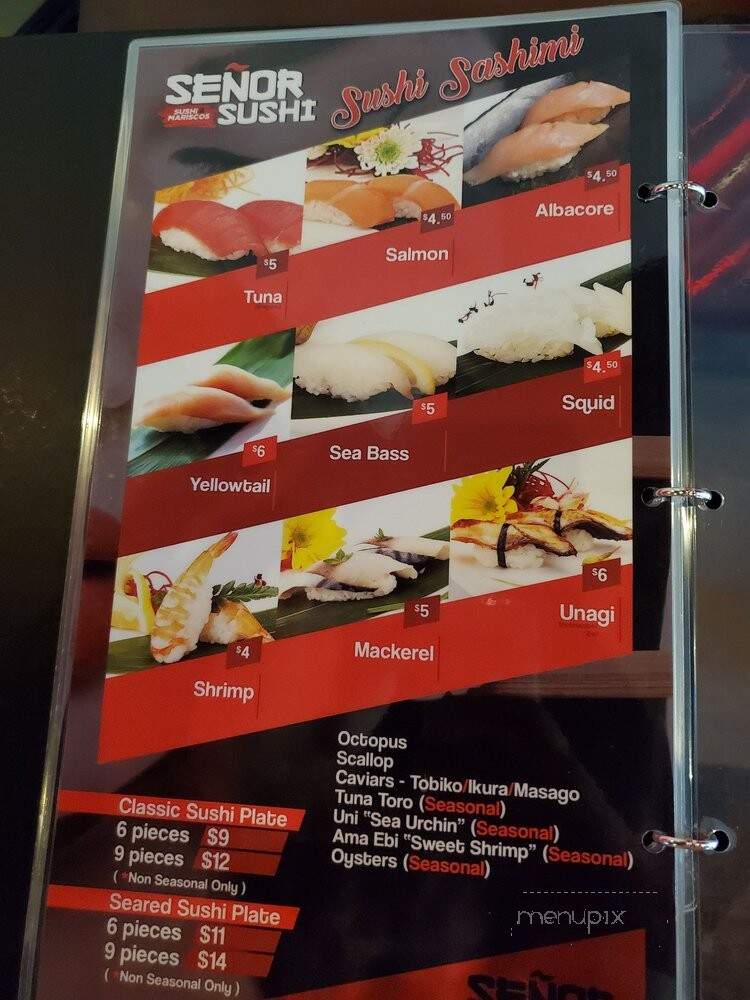 Senor Sushi - Pomona, CA menu_pic