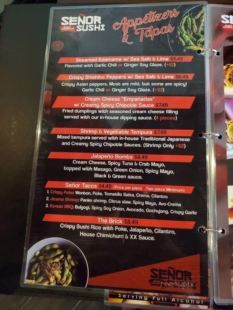Senor Sushi - Pomona, CA menu_pic