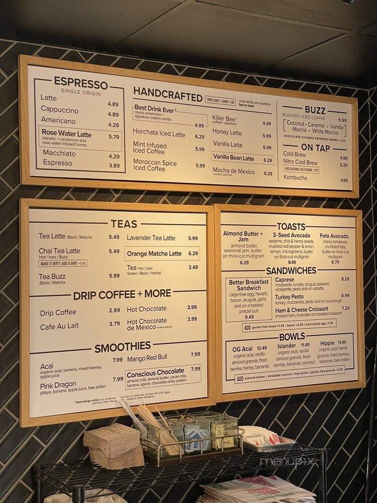 Better Buzz Coffee - San Diego, CA menu_pic