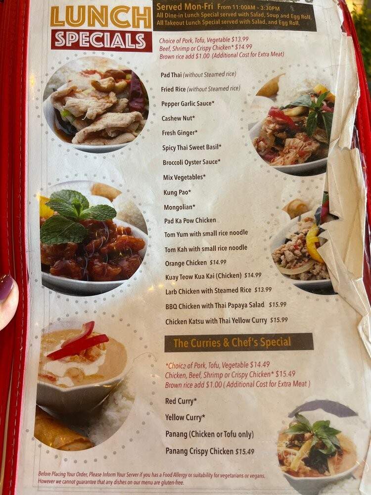 Weera Thai Kitchen - Las Vegas, NV menu_pic