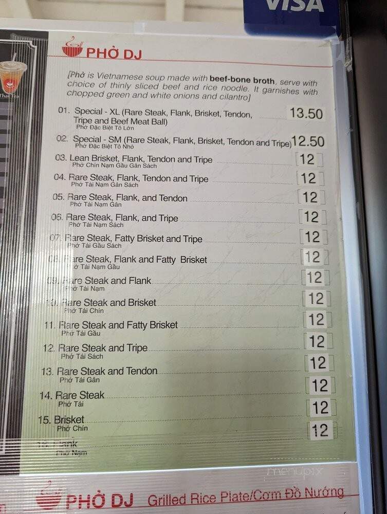 Pho DJ - Riverside, CA menu_pic