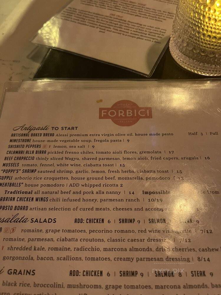 Forbici Modern Italian - Tampa, FL menu_pic