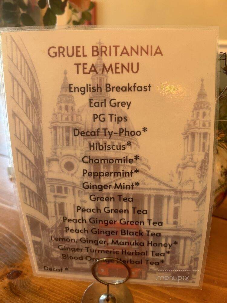 Gruel Britannia - Fairfield, CT menu_pic