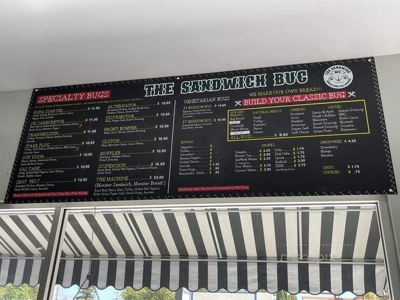 The Sandwich Bug - Palo Alto, CA menu_pic