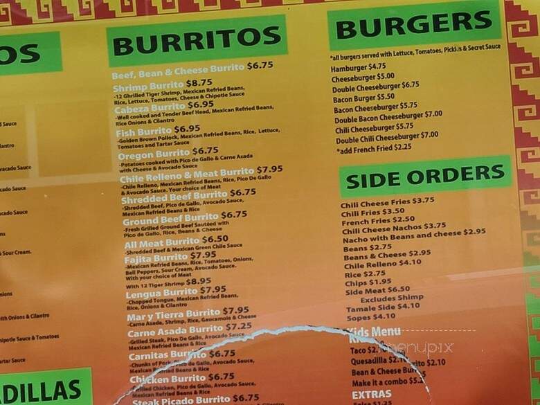 Gresham Burrito Shop - Gresham, OR menu_pic