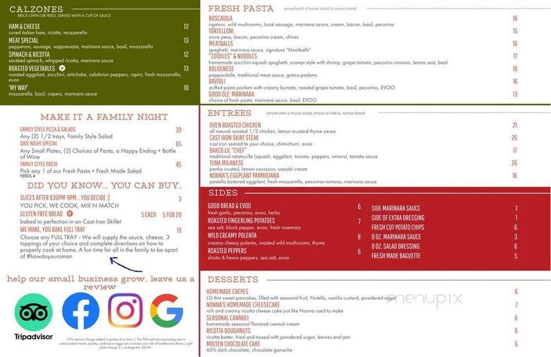 Taglio Cucina & Pizzeria Romana - Port Charlotte, FL menu_pic