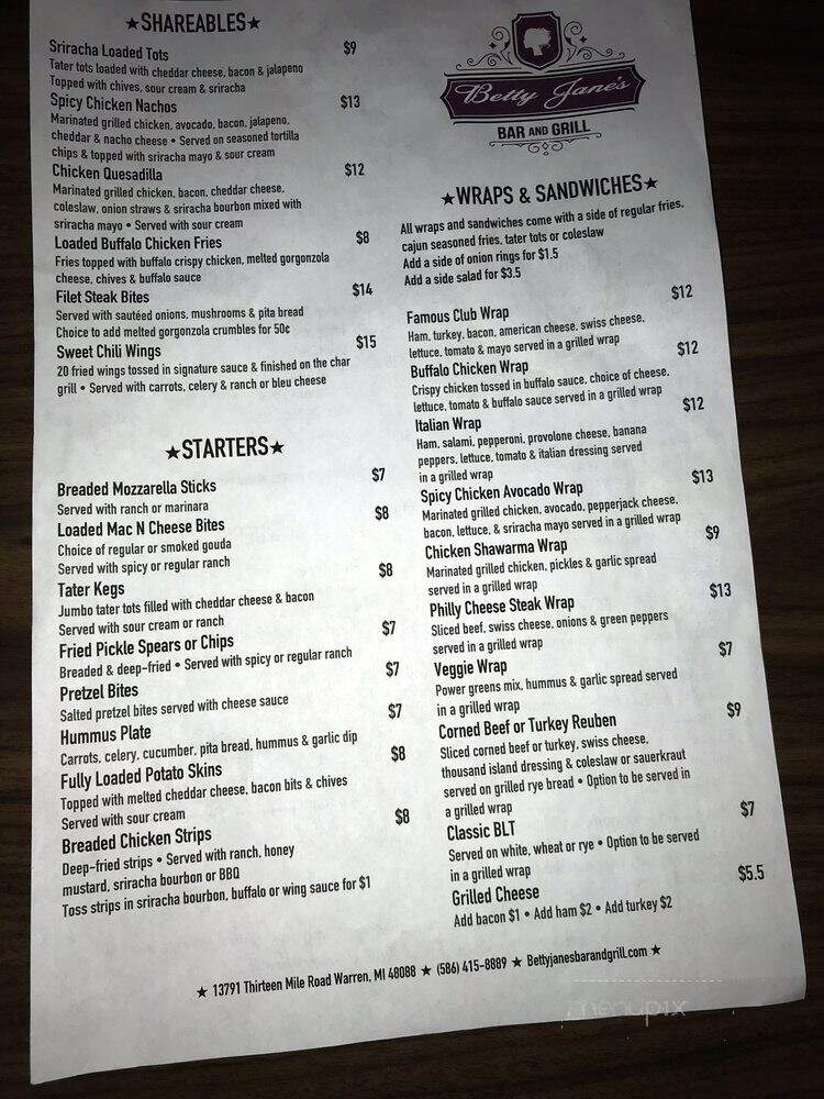 Betty Jane's Bar & Grill - Warren, MI