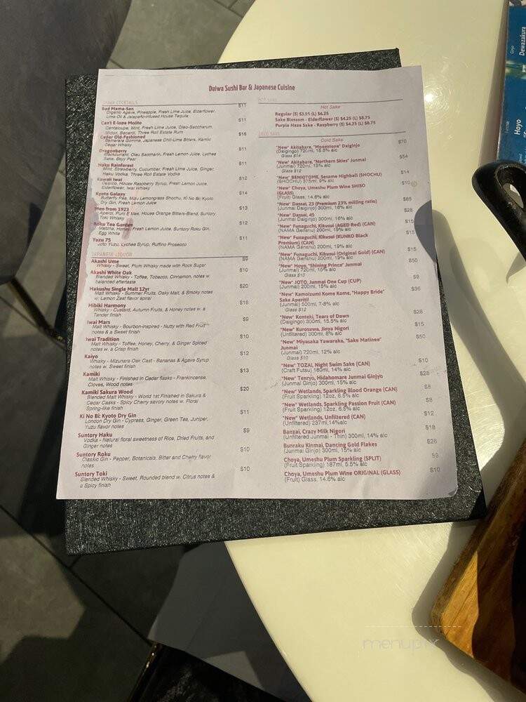 Daiwa Sushi Bar & Japanese Cuisine - Metairie, LA menu_pic